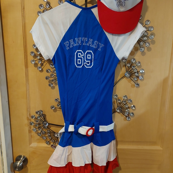 Brand New Fantasy Player Costume with Blue and Red Dress - Picture 3 of 6